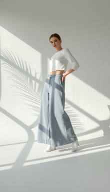 بنطلون جينز واسع