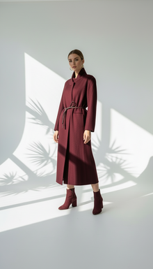 جاكيت نسائي مغلق بشكل مستقيم