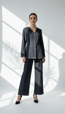 بدلة جينز بقصة حديثة