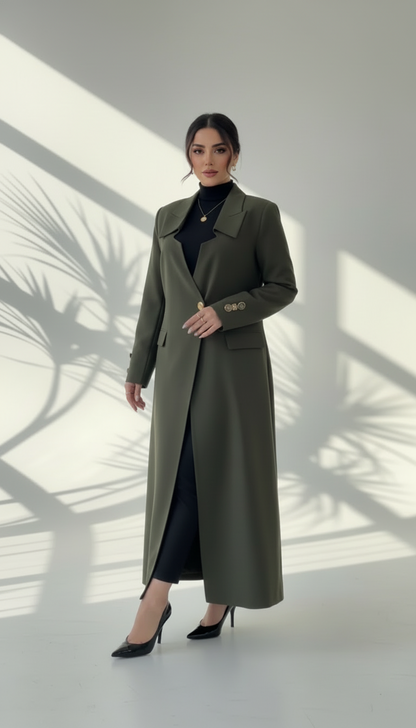 جاكيت نسائي بياقة مفتوحة