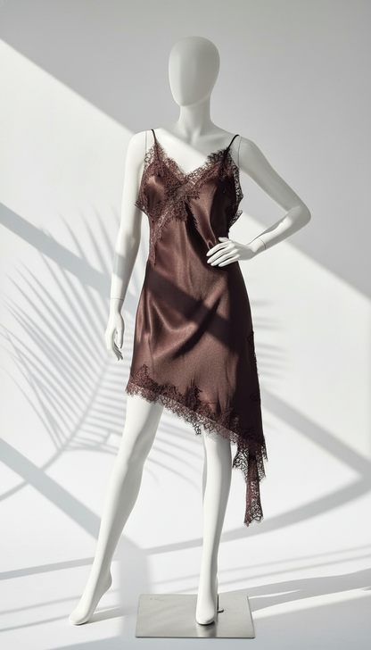 فستان نسائي بقصة مائلة