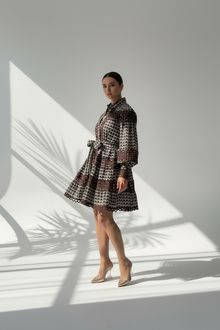 فستان قصير باكمام