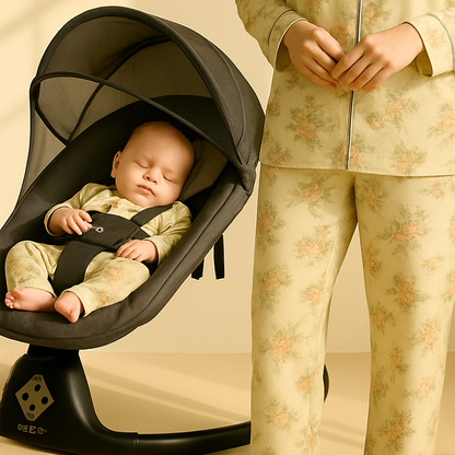 كرسي هزاز  بمظلة وشبكة واقية