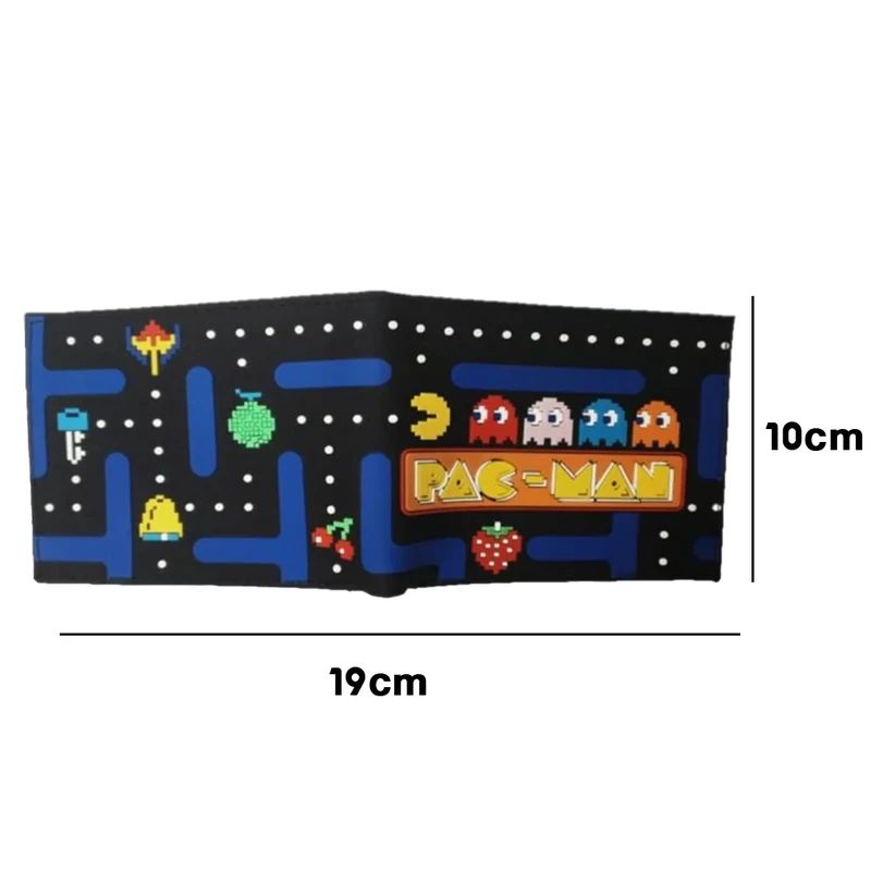 محفظة ثنائية الطي بتصميم ألعاب باك مان 23