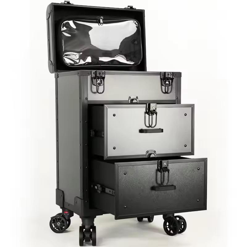 حقيبة مستحضرات تجميل درجين