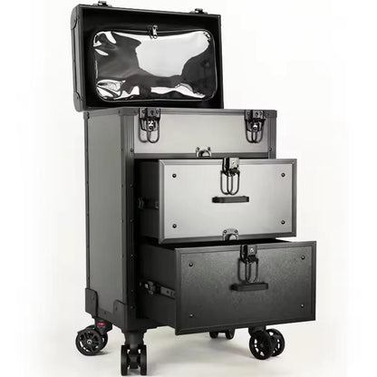 حقيبة مستحضرات تجميل درجين