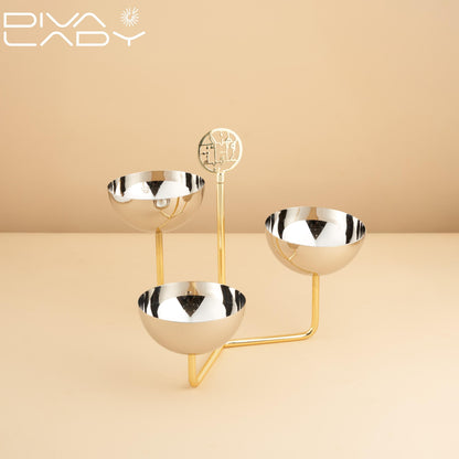 طقم تقديم من ثلاثة أطباق