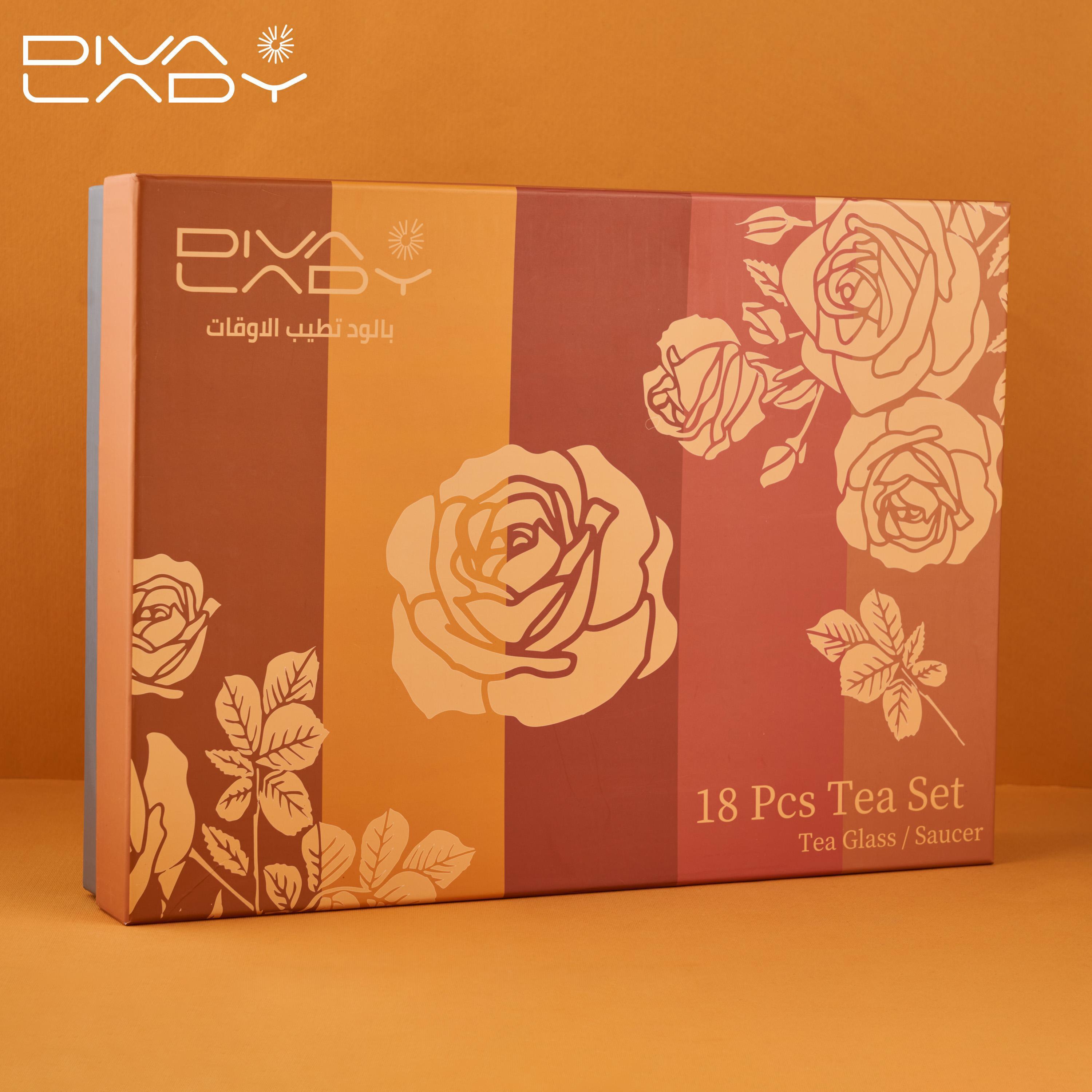 طقم استكانه وفنجان18ق