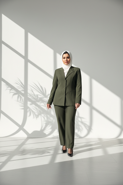 بدلة نسائي بياقة ٧