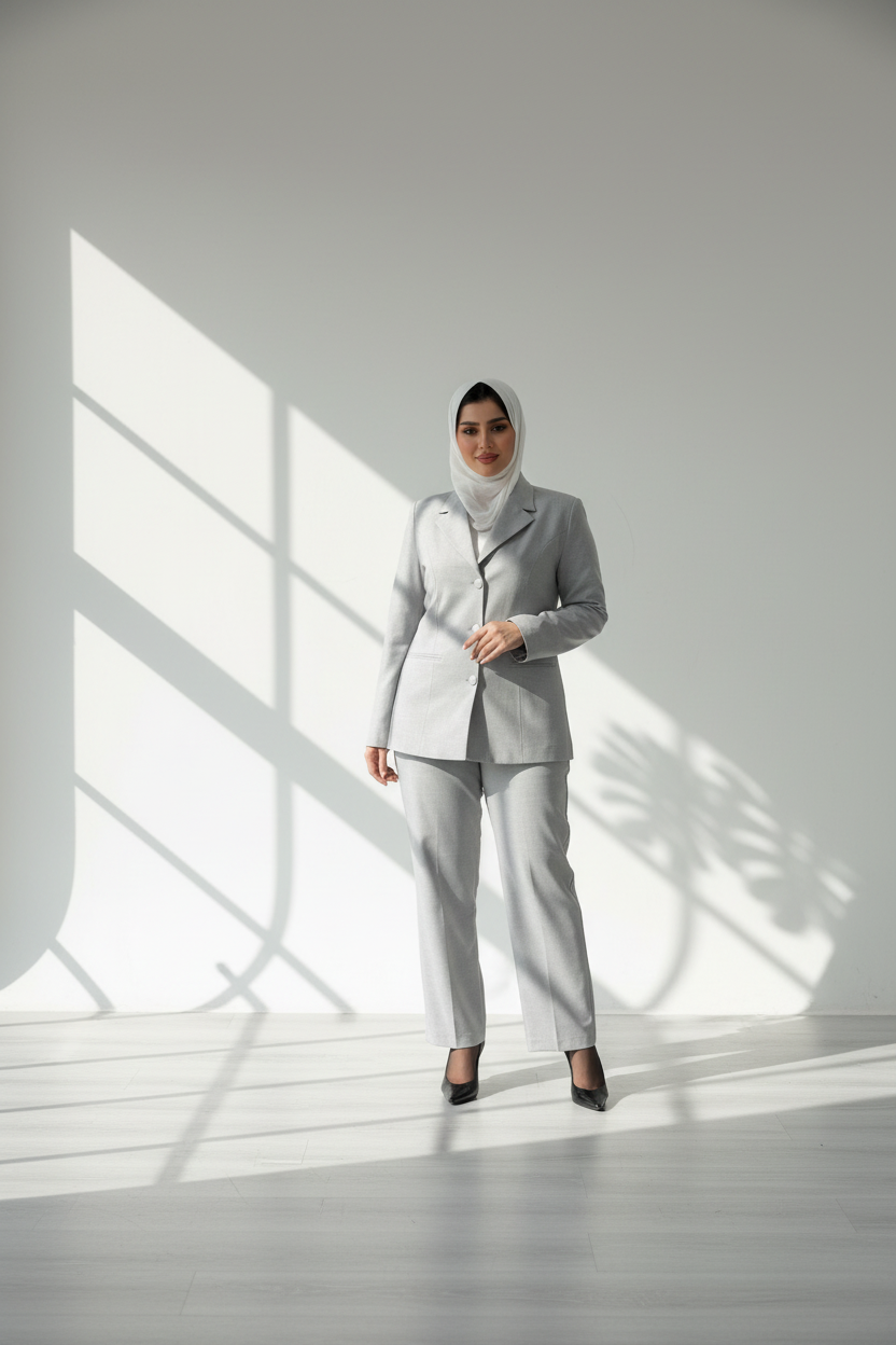 بدلة نسائي بياقة ٧