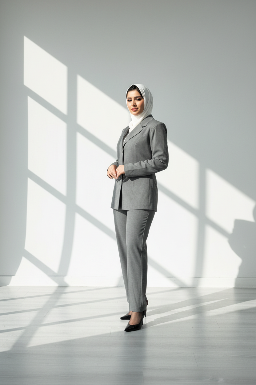 بدلة نسائي بياقة ٧
