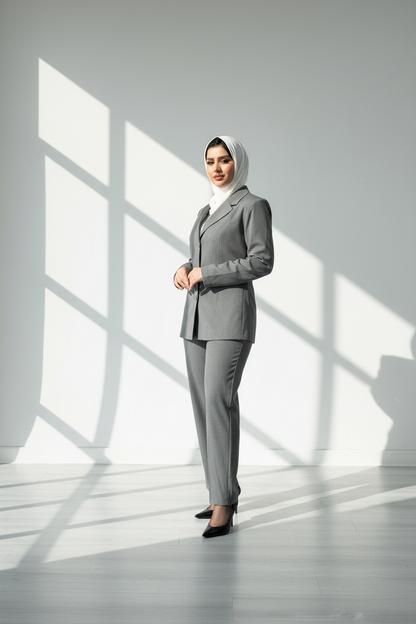 بدلة نسائي بياقة ٧