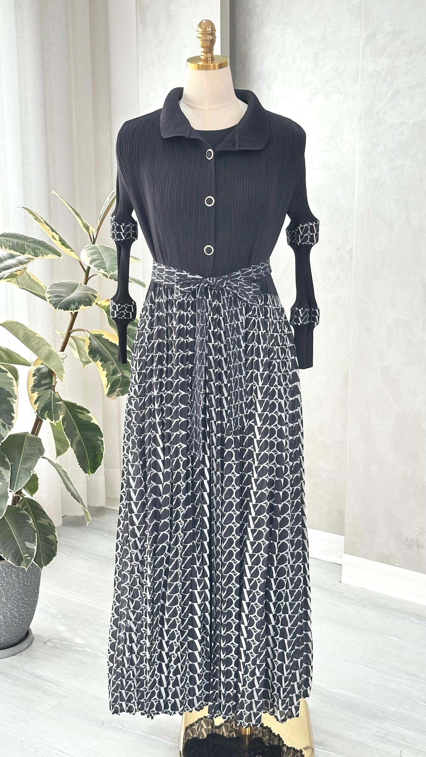 فستان نسائي تنورة مطبعة