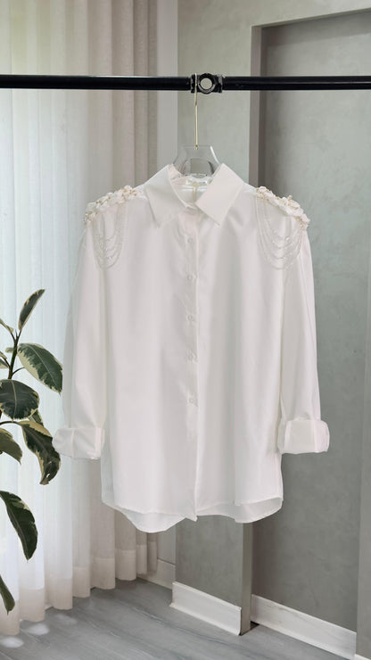 قميص نسائي بتصميم اكتاف