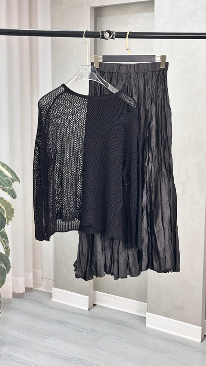 بدلة تنورة شبك