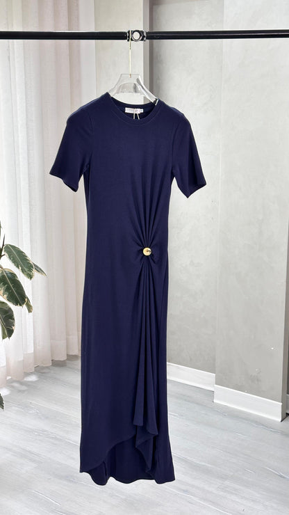 فستان رباط جانبي بكسرات