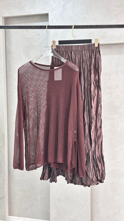 بدلة تنورة شبك