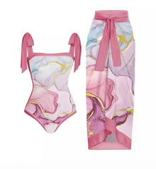 طقم مايوه برباط خصر واكتاف