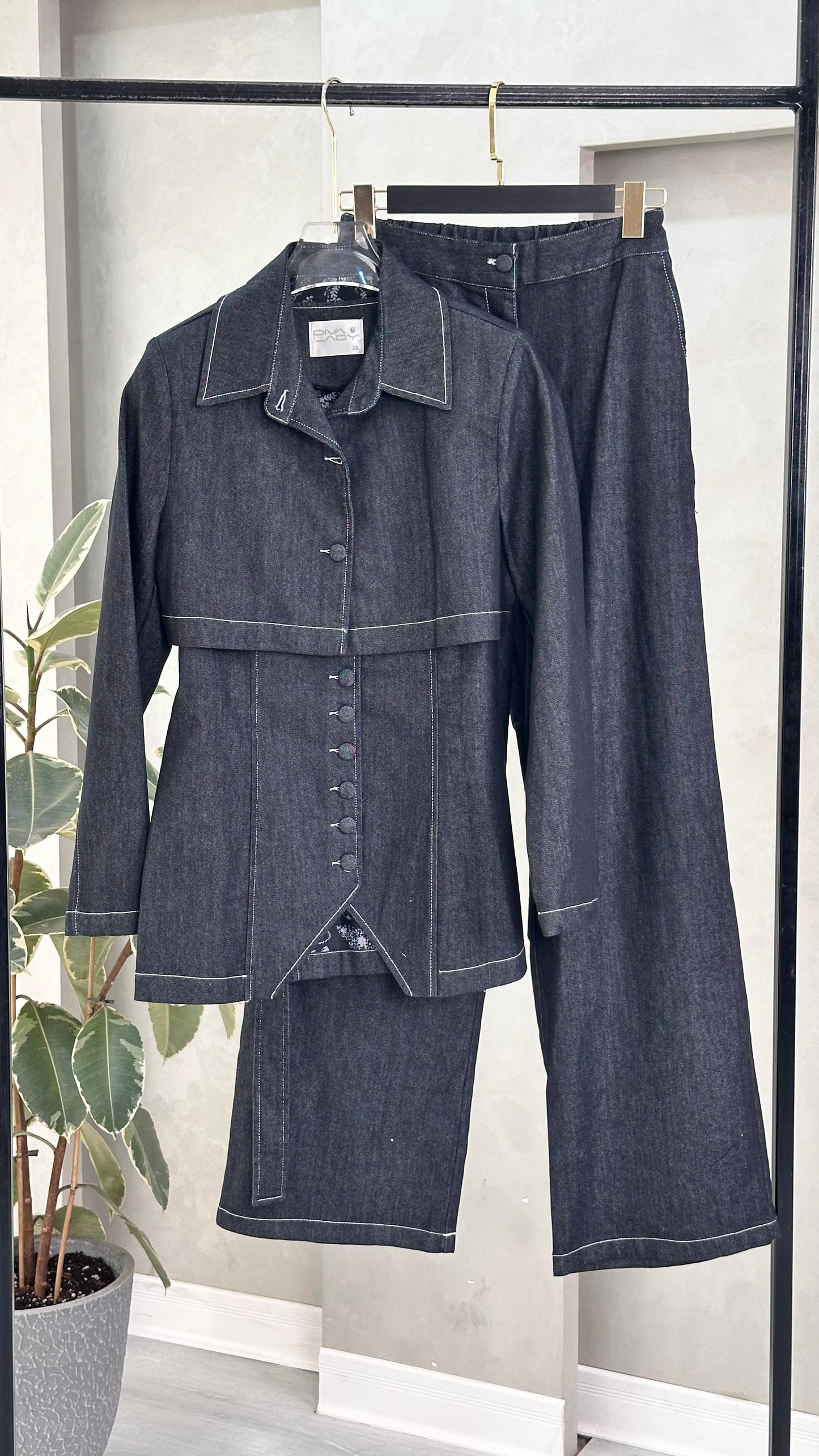 بدلة 3 قطع جينز