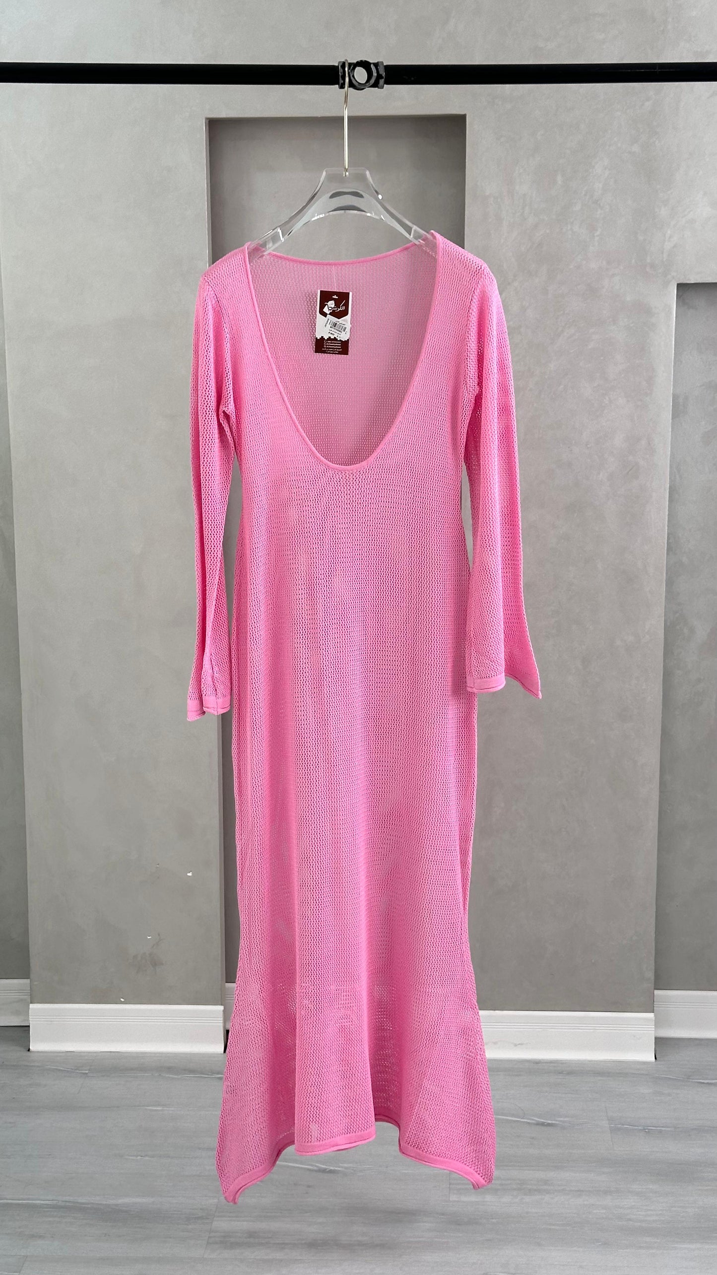 فستان شبك كم طويل