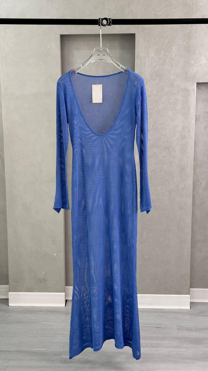 فستان شبك كم طويل