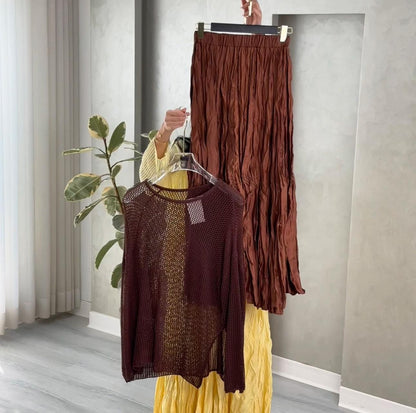 بدلة تنورة شبك