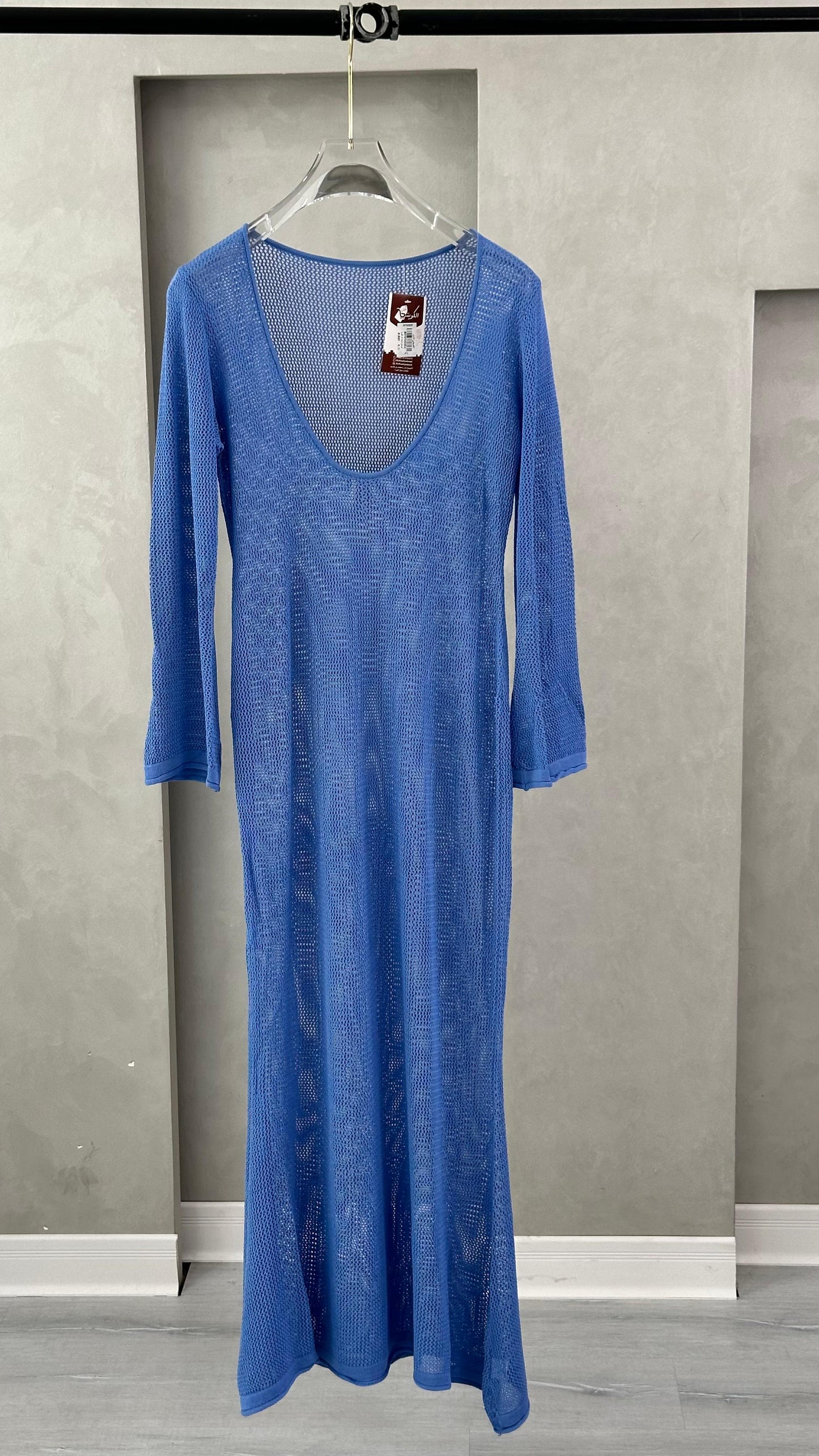 فستان شبك كم طويل