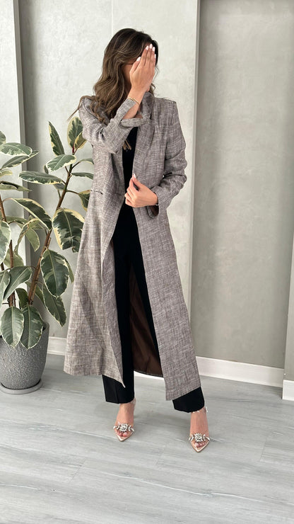 جاكيت لنن طويل