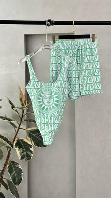 طقم ملابس سباحة بطبعة الشمس