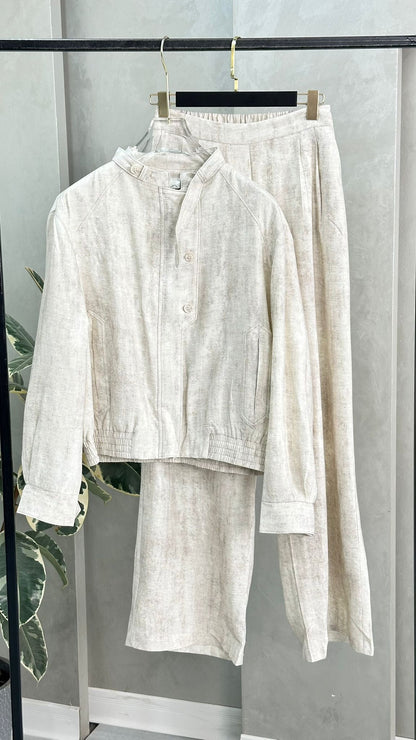 بدلة نسائي بنطال عريض