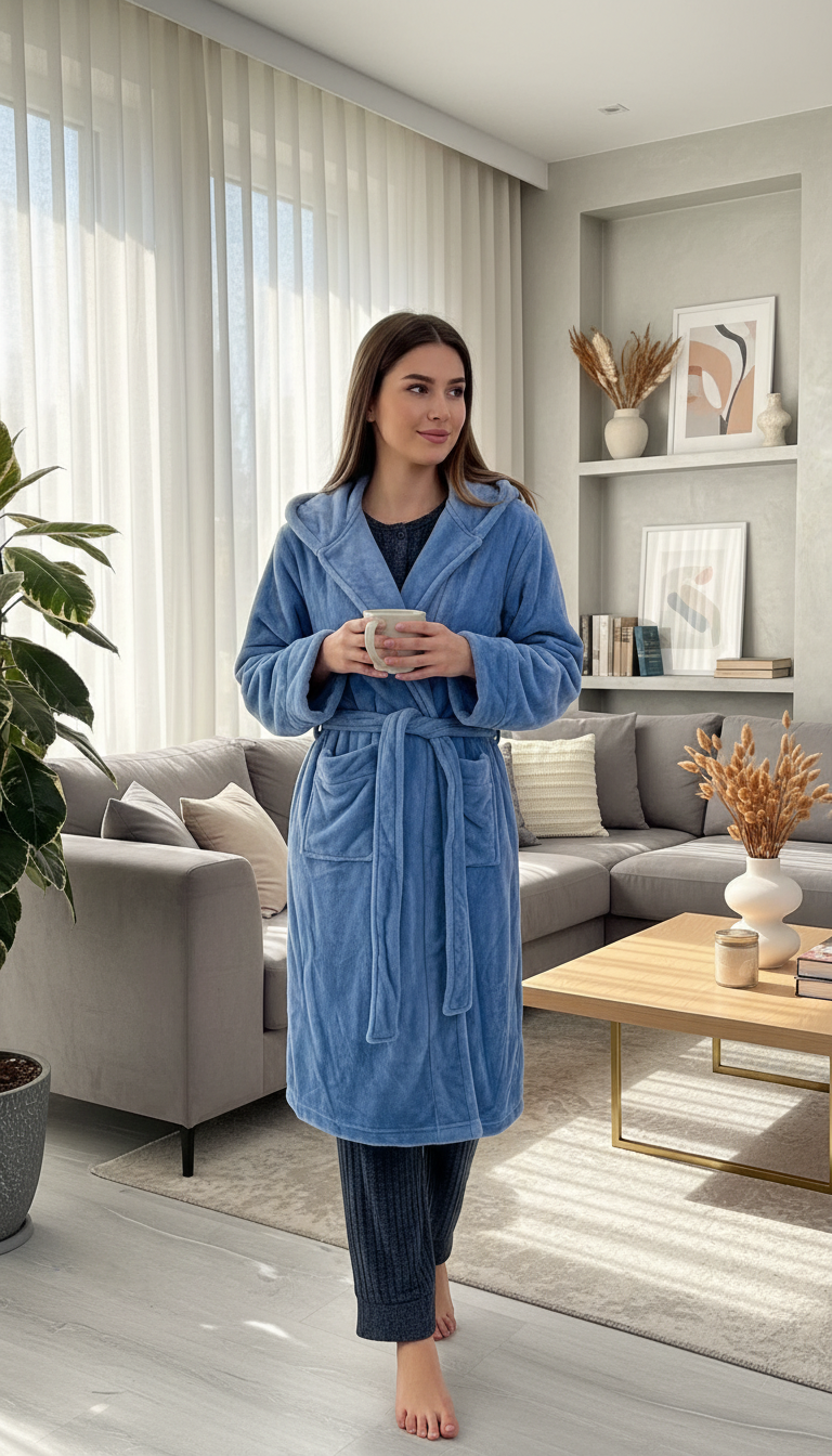 بيجامة نسائي مقلمة داخلياً