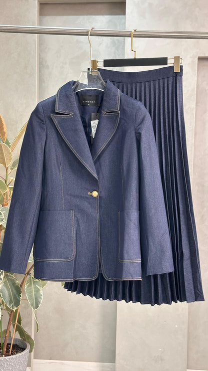 بدلة تنورة جينز