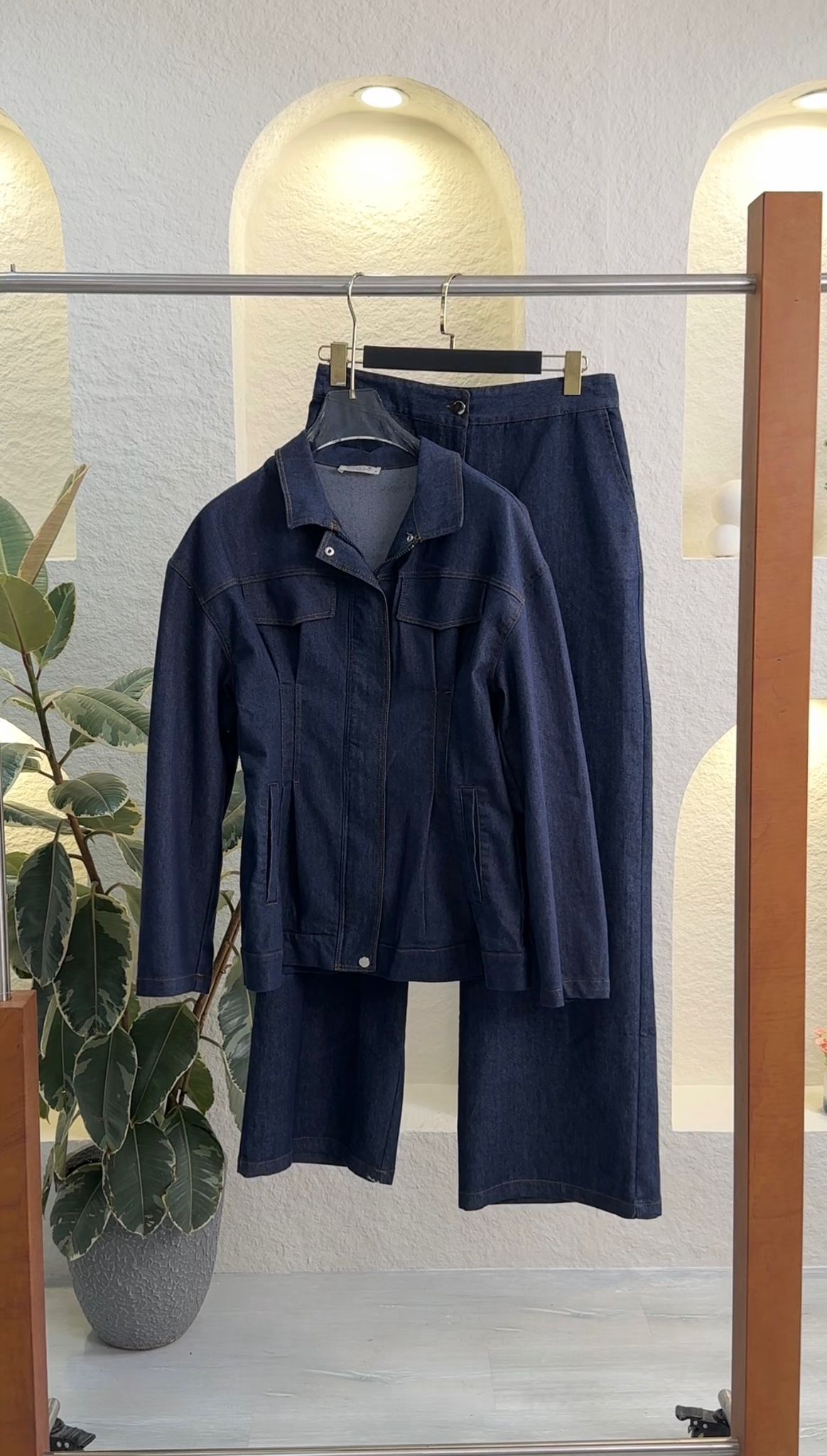 بدلة جينز سحاب