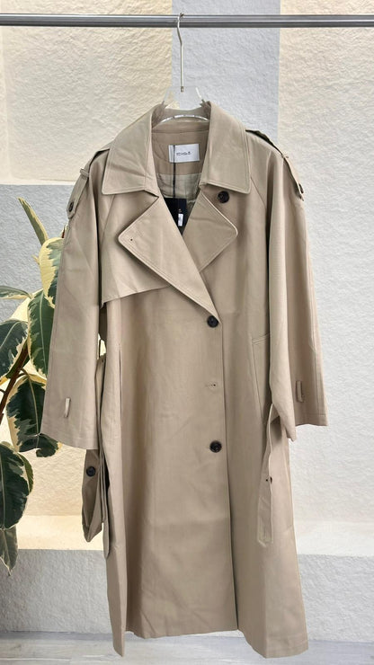 ترنش كوت كلاسيكي بأزرار مزدوجة