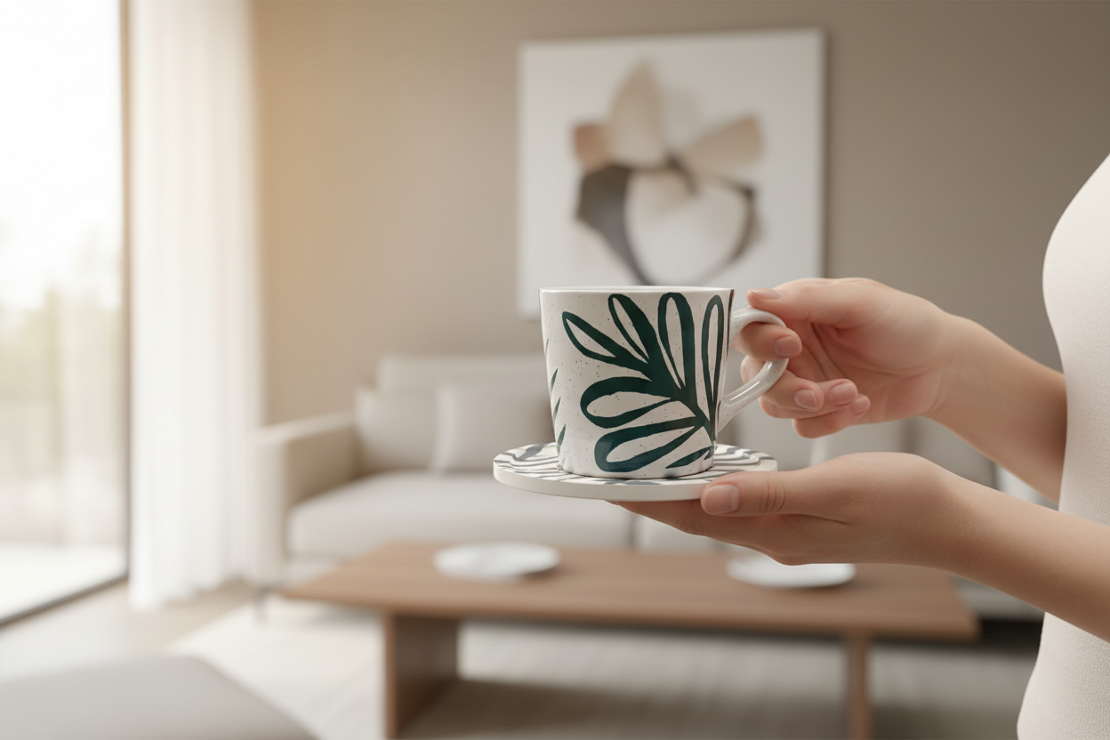 طقم فناجين سيراميك