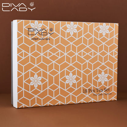 طقم استكانه وفنجان18ق