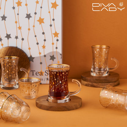 طقم استكانه وفنجان18ق