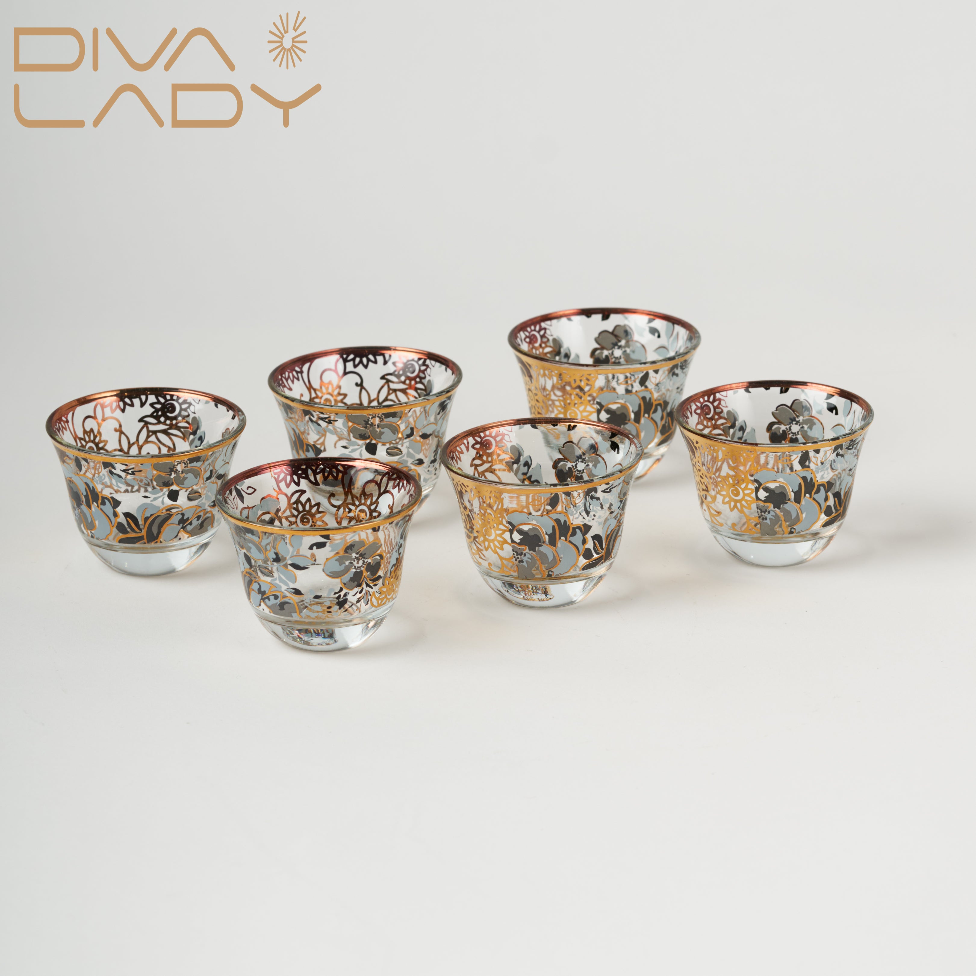 طقم استكانة وفنجان 18 ق