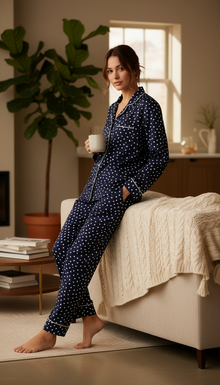 بيجامة نسائي منقطة