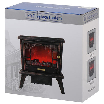 مدفأة ديكورية بإضاءة على شكل نار