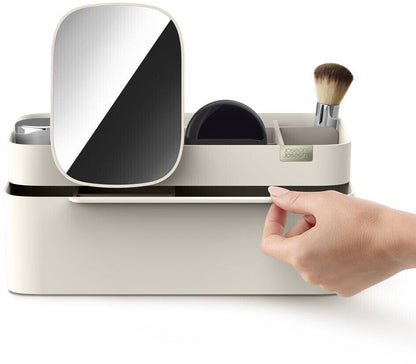 ‏منظم مستحضرات التجميل مع درج ، مرآة‏