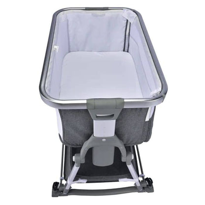 سرير بيبي كير بجانبي باللون الرمادي