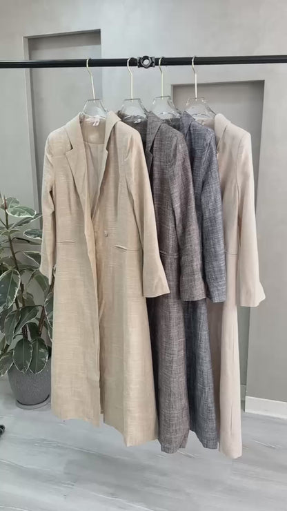 جاكيت لنن طويل