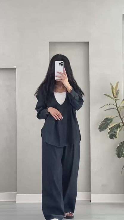 بدلة بقصة رسمية مريحة