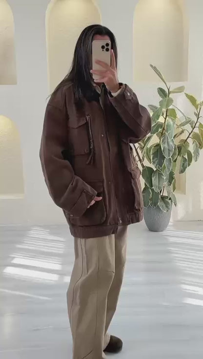 جاكيت نسائي بومبر بسحاب