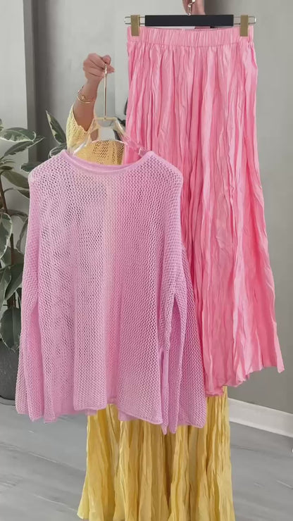 بدلة تنورة شبك