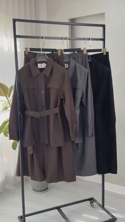 بدلة نسائي بحزام