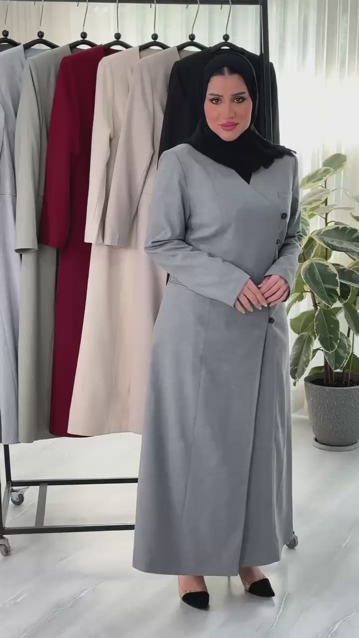 جاكيت نسائي ازرار جانبية