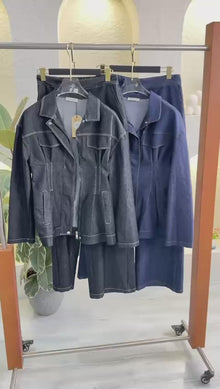 بدلة جينز سحاب