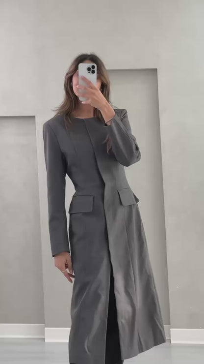 جاكيت طويل مفصل